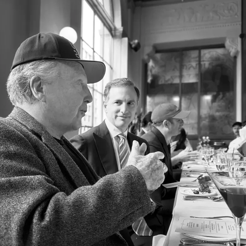 Working lunch with Lance Wyman