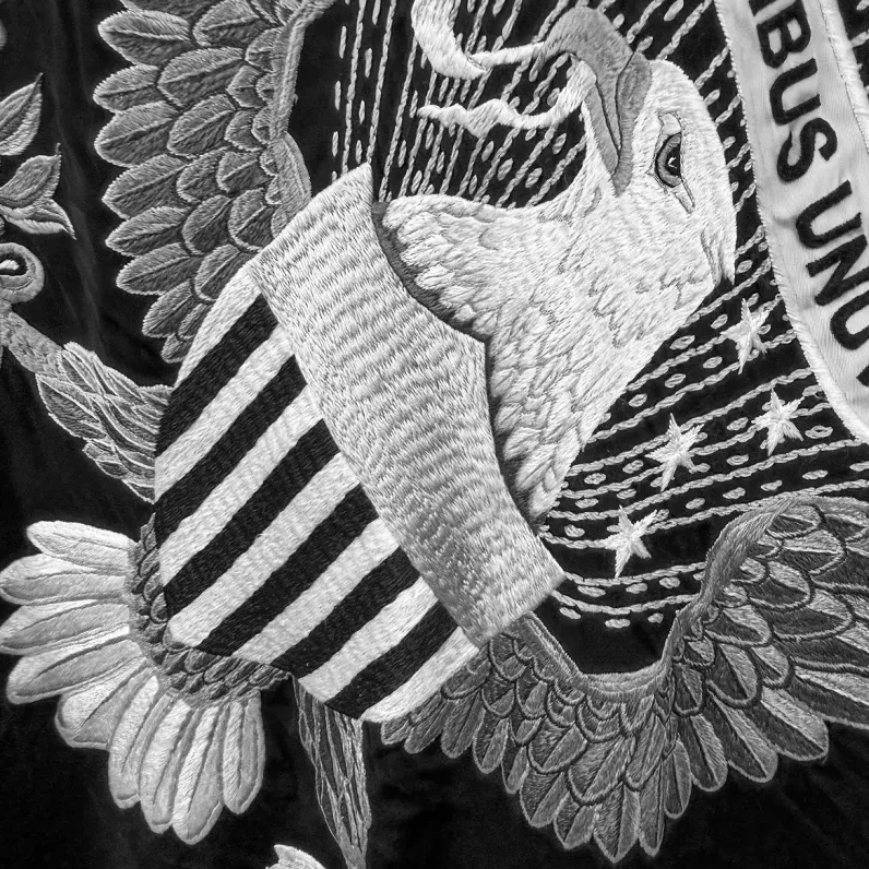 A stitched Presidential Seal