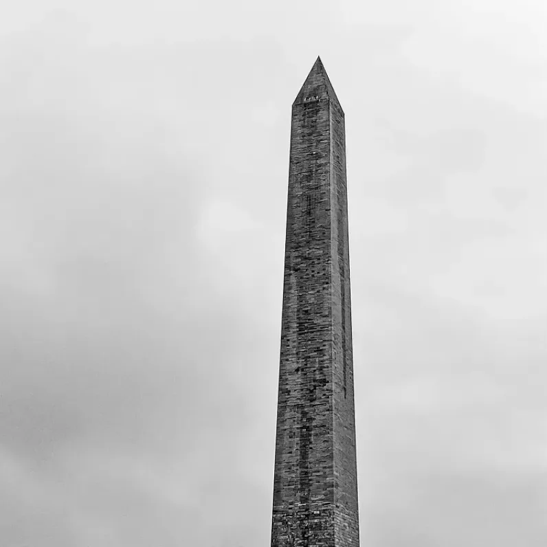 Washington Monument piercing the sky