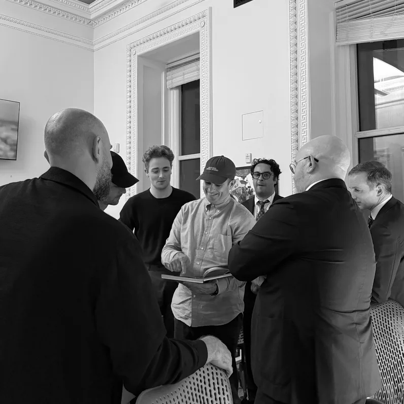 The team reviewing Lance’s bicentennial book